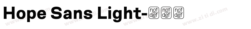 Hope Sans Light字体转换